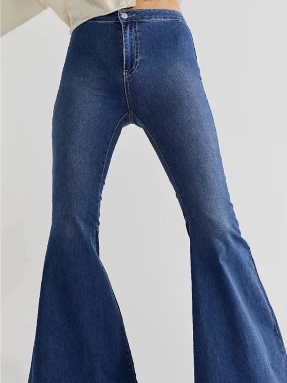 Free People Just Float On High-Rise Flare Jeans 25